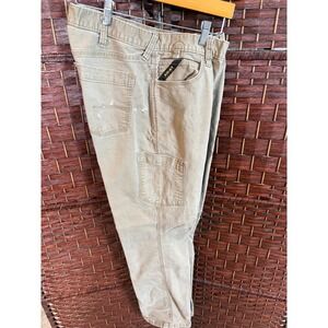 Ariat Rebar Mens Tan Canvas Utility Work Pants Straight Leg Tool Pocket